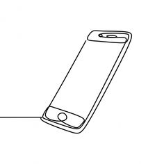 Cellphone Drawing, White Telephone, Internet Design, Phone Drawing, Rat Drawing, Illustration Technology, Sketch Outline, Phone Vector, Wing Drawing