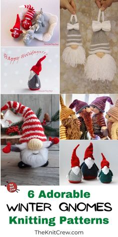 six adorable winter gnomes knitting patterns