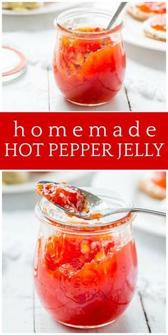 homemade hot pepper jelly in a glass jar