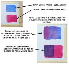 the instructions for how to use watercolor on paper