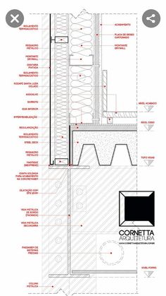 an architectural drawing showing the details of a building