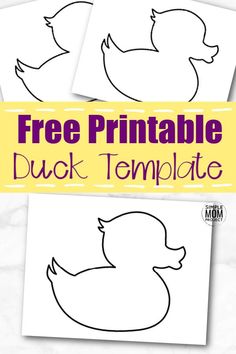 three free printable duck templates for kids to color and use on the table