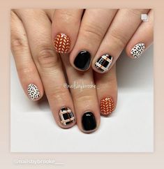 November Gel Nails, Gel Nails Designs, Fall Gel Nails, Hair And Makeup Tips, School Nails, Gel Nail Design, Jamberry Nails