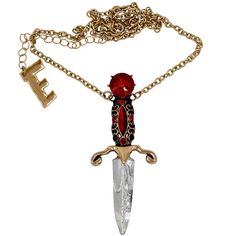 Unleash your inner enchantress with our red elvira dagger necklace. crafted with exquisite attention to detail, this captivating piece combines the allure of crimson hues with the timeless symbolism of a dagger. elevate your style and embrace your edgy side with this statement accessory. Dark Cosplay, Dark Necklace, Dagger Necklace, Kreepsville 666, Elvira Mistress Of The Dark, The Chain, Purple Stones, Purple Crystals, Red Crystals