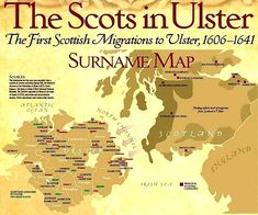 the scots in uster map with names and locations for each country, including scotland