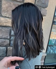 Black Hair Cool Tone Balayage, Dark Hair With Subtle Balayage, Balayage To Dark Brown, Cool Highlights On Black Hair, Ashy Face Framing Highlights, Dark Ash Brunette Hair, Dark Brunette Hair With Cool Toned Highlights, Dark Hair Cool Tone Highlights, Dark Spring Hair Color