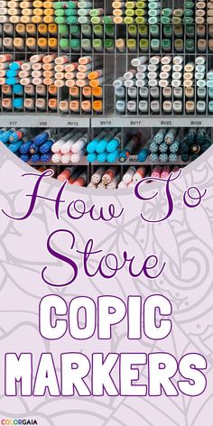 the cover of how to store copic markers