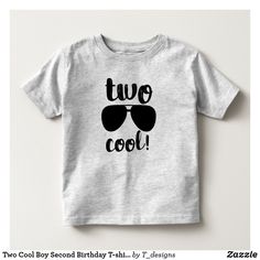 a toddler's t - shirt with the words two cool printed on it