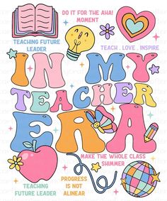 In My Teacher Era Trendy Affirmation Savvy Crafters Vinyl & Gifts Instructional Materials, Elementary Classroom Decor, Being A Teacher, Teacher Design, Vinyl Gifts, My Teacher