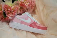 Pink Air Force 1 - Custom Nike Air Force 1 - Pink Tones Custom Air Force 1s, Custom Nike Air Force 1 Pink, Nike Air Force 1s Pink Custom **PRICE INCLUDES THE SHOES PLUS THE ARTWORK PLUS SHIPPING ** I make custom, made-to-order, 100% hand-painted shoes. All shoes are unique and no two pairs of shoes will have the exact same design! Nike Shoes Blush, Pink Air Force Ones Custom, Nike Air Force 1 Fontanka Foam Pink, Luxury Nike Custom Pink Sneakers, Luxury Pink Casual Custom Sneakers, Nike Air Force 1 Pink, Pink Air Force 1, Air Force 1 Pink, Pink Nike Air