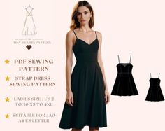 a women's dress sewing pattern with instructions