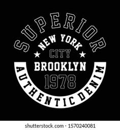 an emblem for the new york city brooklyn, 1970 written in white on a black background