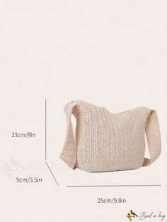 BirdinBag - Zippered Medium Straw Paper Vacation Bag Paper Sizes Chart, Vacation Bag, Inch Bag, Word Wrap, White Space, Bag Bag, Medium Bags, Paper Size, Straw Bag