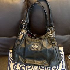 Black Vintage Bag, Coach Madison Bag, Big Leather Bag, Handbags Big, Big Purse, Vintage Coach Bag, Big Handbags, Vintage Leather Handbag