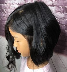 Wavy Bob For Girls Haircut For Girls Kids, Asymmetrical Lob, Corte Bob, Straight Blonde Hair, Cute Haircuts