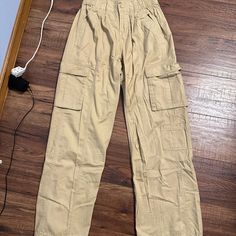 Khaki Parachute Straight Leg Baggy Cargo Pants Adjustable Waistband With Belt Loops Brand New Without Tags No Flaws At All Send In Offers Casual Forever 21 Bottoms With Cargo Pockets, Forever 21 Relaxed Fit Cotton Bottoms, Trendy Cotton Pants By Forever 21, Trendy Forever 21 Cotton Pants, Forever 21 Cotton Bottoms With Pockets, Forever 21 Straight Leg Bottoms With Pockets, Forever 21 Casual Bottoms With Elastic Waistband, Forever 21 Straight Leg Cotton Pants, Forever 21 High Waist Bottoms With Pockets