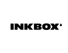 the inkbox logo is black and white