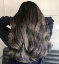 Dark Silver Hair, Silver Blue Hair, Silver Hair Dye, Silver Ombre Hair, Ashy Hair, Silver White Hair, Gray Balayage, Silver Blonde Hair