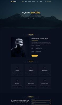 Personal Portfolio HTML Website Template Personal Branding Website Design, Blog Ideas Design, Blog Article Design, Personal Website Portfolio, Free Portfolio Template, Simple Website Design, Photography Website Design, Blog Website Design, Portfolio Website Template