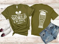 Drinking Around The World Shirt, Disney Drinks, Disney Vacation Shirts, Epcot Shirts, Drinking Around The World, Drinking Team, Wine Shirts, Team Shirt, Drinking Shirts