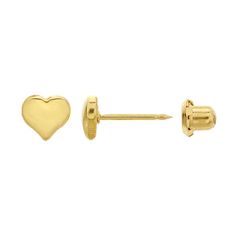 This set of Inverness® piercing earrings contains two pairs of stainless steel, 24-karat yellow gold-plated post earrings with a puffed heart design and a Safety Back™ ear nut. Each earring and nut is individually packaged in a unique, sealed and sterile cartridge. Designed specifically to work with the patented Inverness® ear-piercing instrument (available separately), each of the two cartridges snaps securely into place in the instrument. Piercing earrings are available in a variety of styles Jewellery Business, Tools Jewelry, Piercing Earrings, Puffed Heart, Ear Piercing, Inverness, Jewelry Business, Rio Grande, Jewelry Making Supplies