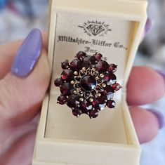 10k Bohemian Garnet Antique Ring Size 5 1/2- 5 3/4. Resizable. Rose Cut Garnets. 10k Band And The Top May Be Gold Filled. I Haven't Tested It. The Value Is In The Garnets And The Ring As A Whole. Collectable. I Love Rose Cuts- Lots Of Sparkle! See My Other Listings For Sterling Silver, Solid 10k, 10kt, 417 , 585, Solid 14k, 14kt Solid 18k, 18kt, Diamonds, Sapphire, Emerald, Garnet, Jade, Amethyst, Citrine, Ruby, Topaz, Other Precious Stones, And Other Jewelry Key Words: Kay's, Jared, Zales, Engagement, Anniversary, Birthday, Valentines, Vintage, Unique, Art Deco 14k Stamped Garnet Ring Jewelry, Stamped 14k Garnet Ring Jewelry, 14k Stamped Garnet Ring, Heirloom Cluster Jewelry As Gift, Heirloom Cluster Jewelry For Gifts, Heirloom Cluster Jewelry Gift, Antique 14k Gold Cluster Jewelry, Antique Garnet Jewelry For Wedding, Victorian Garnet Jewelry For Wedding