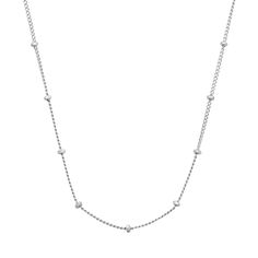 The Satellite Bobble Chain is an essential accessory for those who love to layer. Available in both choker and necklace lengths, this design looks gorgeous layered with other chains and pendants or worn alone for a subtly stylish look. Delicate spheres are dotted symmetrically along this simple chain to add interest. All sterling silver jewellery will tarnish (oxidise) over time as this is the metal's natural way of reacting to the oxygen in the air. Tarnishing will generally happen much faster if it comes into contact with agents such as perfume, salty air, sulphur, skin creams, hairspray, chlorine and acidic skin pH which triggers a chemical reaction. The reaction then leaves a thin, discoloured layer on the surface of the metal. The amount of tarnishing that occurs is dependent on the s Sliver Necklace, The Satellite, Chain Necklace Silver, Starburst Necklace, Simple Chain, Choker Chain, Sterling Silver Jewellery, Chain Choker Necklace, Oval Pendant