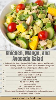 chicken, mango and avocado salad recipe