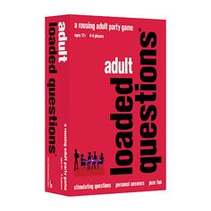 Adult game night starts now! Get ready for fun questions, ridiculous answers, and nonstop laughter, as you and your friends take turns guessing which player wrote which answer while writing your own personal answers to 308 suggestive, silly, and stimulating questions. With highly-desirable VIP cards awarding your efforts on every turn, Adult Loaded Questions guarantees all players a very happy ending.Recommended Ages: 17 Years And UpUse: IndoorMeasurements: 10.5 Length/Inches, 3 Height/Inches, 8 Bachelorette Drinking Games, Fun Road Trip Games, Adult Game Night, Birthday Games For Adults, Bachelorette Drink, Newlywed Game, Drinking Games For Parties, Holiday Party Games, Question Game