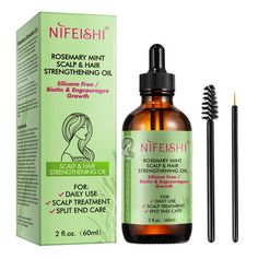 NIFEISHI 100% Natural & Pure Rosemary Essential Oils - Rosemary Oil for Hair Growth, Skin Care, Aromatherapy, Massage 2.02 fl.oz: Rosemary oil has for centuries been known as an effective healing herb. Its heritage can be traced back to the Mediterranean regions, where it has long been used as medicine. Rosemary essential oil amongst other things promotes hair growth when massaged onto the scalp, stimulates blood circulation in the scalp which can be used to grow longer and healthier hair, preve Rosemary Oil For Hair Growth, Hair Strengthening Oil, Organic Hair Oil, Accelerate Hair Growth, Mielle Organics, Thick Hair Growth, Dunner Wordend Haar, Rosemary Oil For Hair, Rosemary Essential Oil