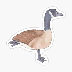 a duck sticker sitting on top of a white surface