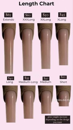 Nail Sizes Shape Chart Long, Nails Acrylic Size Chart, Square Nails Length Chart, Acrylic Nail Chart Length, Nails Acrylic Length Chart, Acrylic Nail Sizes Chart Length