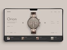 an image of a watch displayed on a tablet screen with the word onion written across it