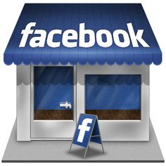 a facebook store with a blue awning over it's front door and the logo for tespack