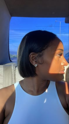 Bob On Black Women Real Hair, Black Women Bobs Haircuts, Bob Natural Hairstyles For Black Women, Natural Hair Bob Cut Black Women, Short Relaxed Hairstyles For Black Women, Natural Hair Bob Cut, Natural Hair Bob, Future Hairstyles, Short Relaxed Hairstyles