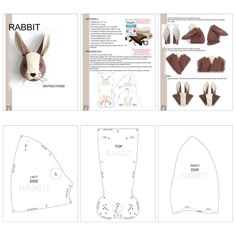 the instructions for rabbit ears are shown