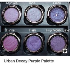 Purple Makeup Palette, Makeup Ideas For Blondes, Urban Decay Eyeshadow Tutorial, Eyeshadow Tutorial Step By Step, Purple Eyeshadow Palette, Urban Decay Eyeshadow Singles, Eyeshadow Tutorial Natural, Purple Board, Eyeshadow Basics