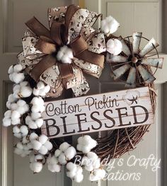 cotton pickin's blessing sign hanging on the front door