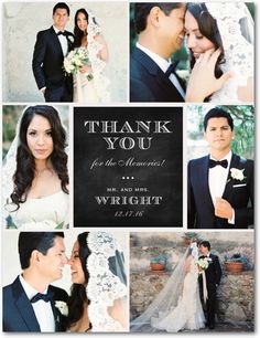 a collage of photos with the words, thank you for the anniversary and wedding