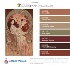 the color scheme for an art nouveau painting