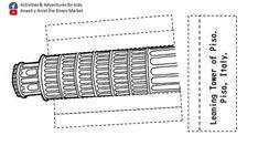 the diagram shows how to make a paper rocket