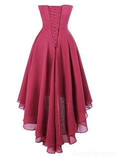 Dark Red High Low Chiffon Cheap Homecoming Dresses Online, Cheap Short – LoverBridal Fitted Chiffon Dress With Lined Bodice, Red A-line Chiffon Dress, Fitted Red Chiffon Dress, Chiffon A-line Dress For Prom Season, Chiffon Prom Dress With Sweetheart Neckline, Chiffon Sweetheart Neckline Dress For Prom Season, Chiffon Party Dress With Corset Back, Red Fitted Chiffon Bridesmaid Dress, Party Chiffon Dress With Corset Back