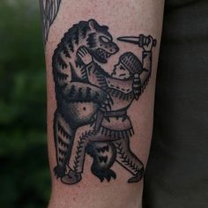 Traditional Bear Tattoo, Gentleman Tattoo, Small Dope Tattoos, Traditional Tattoo Man, Americana Tattoo, Traditional Tattoo Old School, Cowboy Tattoos, Traditional Tattoo Inspiration