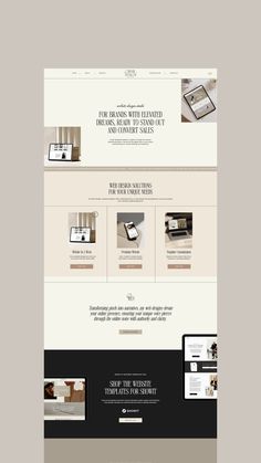 an image of a website design for furniture store, with the wordpress theme in black and white