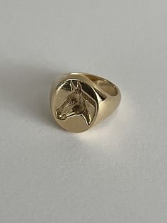 Rare!  Vintage Tiffany & Co. Signet 14k Gold Ring Horse Etching 11.5 gram Size 5  | eBay Collectible Sterling Silver Yellow Gold Rings, Timeless Stamped 14k Yellow Gold Dome Ring, Gold Sterling Silver Ring With Hallmarks, Collectible 14k Gold Jewelry With Polished Finish, Luxury 14k Gold-tone Rings, Gold Sterling Silver Signet Ring With Hallmarks, Luxury Gold Engraved Ring With Hallmarks, Hallmarked Open Engraved Ring In 14k Gold, Heirloom 14k Gold Dome Ring