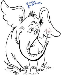 horton the elephant coloring pages for kids