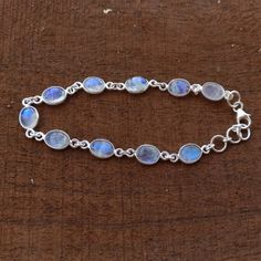 Rainbow moonstone bracelet, natural moonstone, Sterling silver bracelet, 8 inches long, dainty brace Dainty Bracelet, Dope Jewelry, Moonstone Bracelet, Bracelet Gemstone, Funky Jewelry, Jewelry Lookbook, Dainty Bracelets, Nature Bracelets, Jewelry Inspo