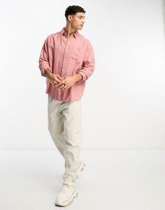 Chemises par New Look Parfait pour briller d'élégance Col italien Patte de boutonnage Poche poitrine Coupe décontractée Men Pink Outfit Casual, Pink Monochromatic Outfit Men, Man Pink Outfit, Light Pink Shirt Outfit Men, Pink Outfits For Guys, Pink And White Outfit Men, Pink Shirt Outfit Men Casual, Men Pink Outfit, Button Up Shirt Outfit Mens