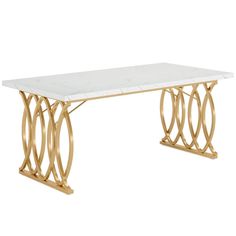 a white marble and gold metal console table