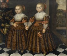 Girls Holding Hands, Dutch Golden Age, European Paintings, European History, National Trust, Kids Portraits, Historical Fashion, Art Oil, 17th Century